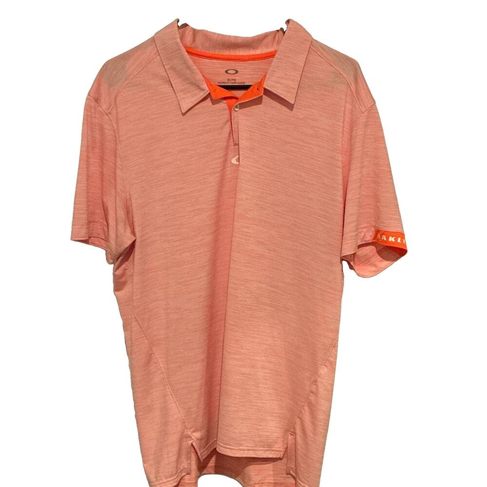 Oakley Men's XL Regular Tailored Fit Pink/Orange Polo Shirt